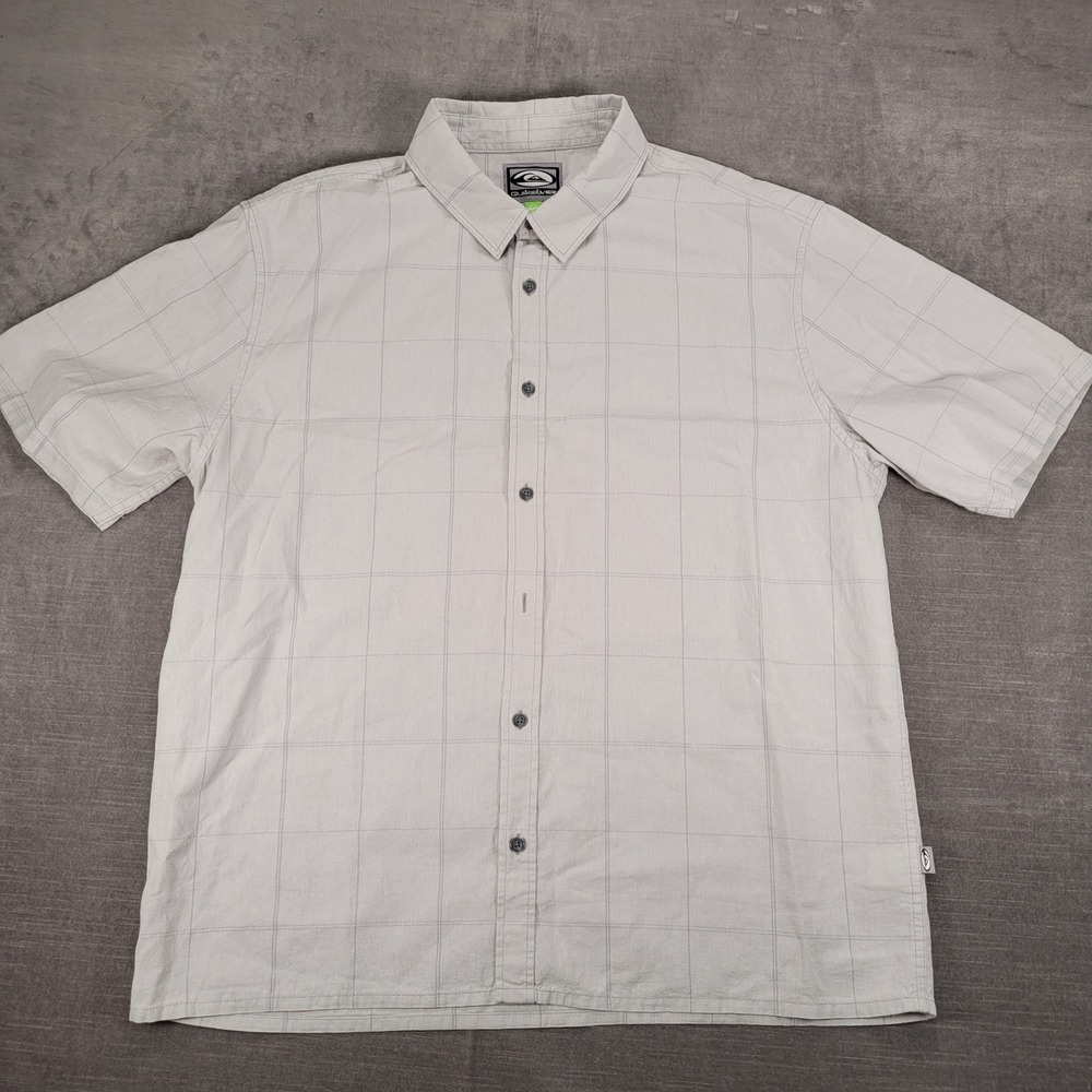Quiksilver Y2K Vintage Comfort Fit Shirt Plaid Short Sleeve XL